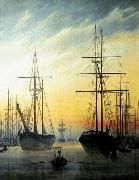 Caspar David Friedrich View of a Harbour . oil painting picture wholesale